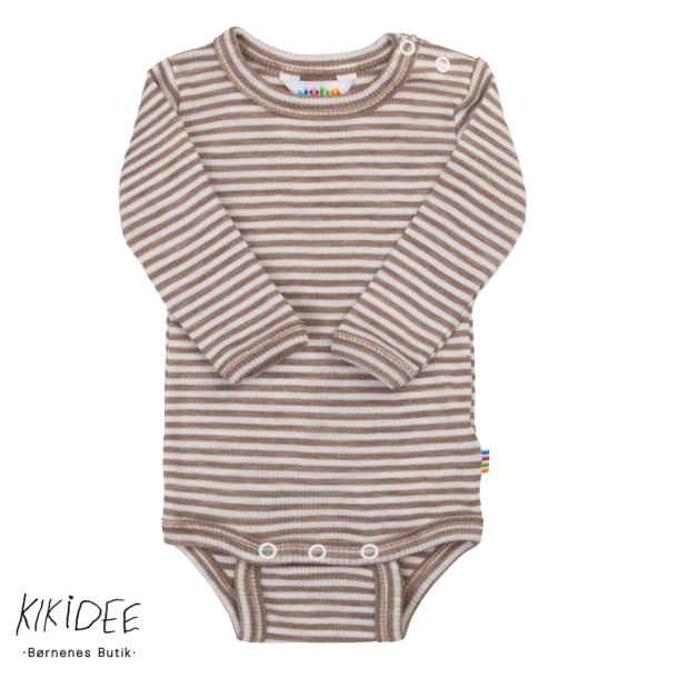 Joha Uld/Silke Body - Beige stribe 