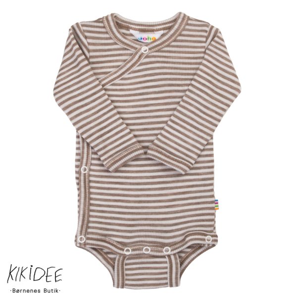 Joha Uld/Silke Body - Beige stribe 