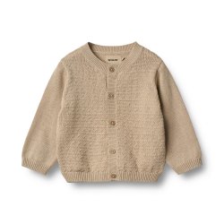 Wheat Strik Cardigan Bjrn - Sand 