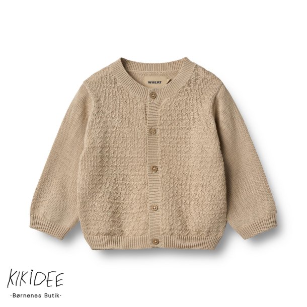 Wheat Strik Cardigan Bjrn - Sand 