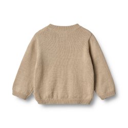 Wheat Strik Cardigan Bjrn - Sand 