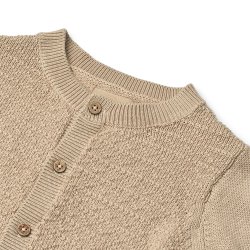 Wheat Strik Cardigan Bjrn - Sand 