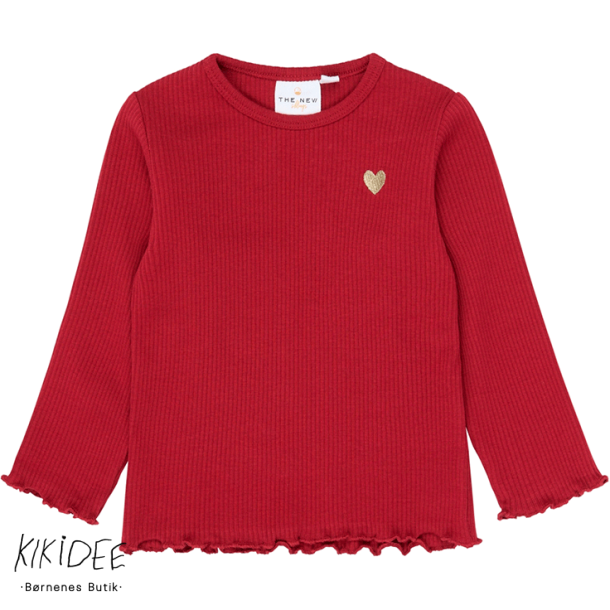 The New Yania Rib Bluse - Rio Red 