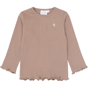 The New Yania Rib Bluse - Taupe Gray 