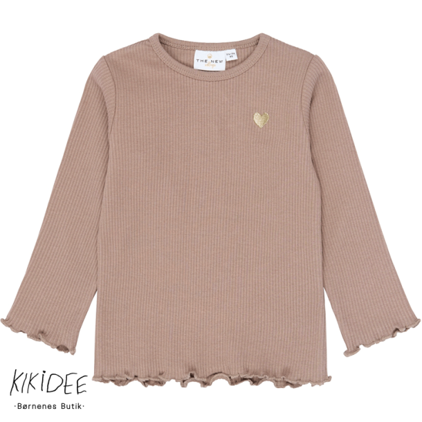 The New Yania Rib Bluse - Taupe Gray 