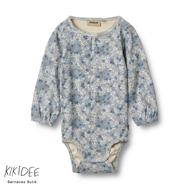 Wheat Langrmet Body Elmine - Blue summer flowers 