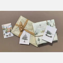 Vissevasse Christmas Tr og Bil Kort - A7