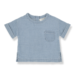 1+ In The Family Benedetto Bluse - Washed denim muslin 