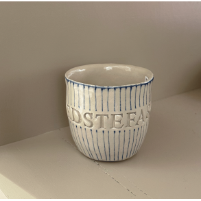 Keramik Kop - Bedstefar m. Tynd Bl Strib u. Hank 