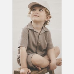 Huttelihut Stribet Kasket - Blue sea