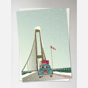 Vissevasse Driving Home For Christmas Kort - A6