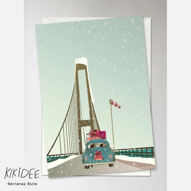 Vissevasse Driving Home For Christmas Kort - A6
