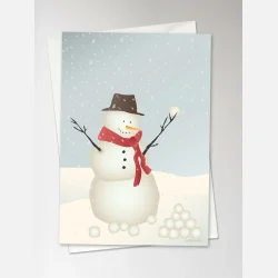 Vissevasse Snowman Kort - A6 