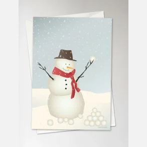 Vissevasse Snowman Kort - A6 