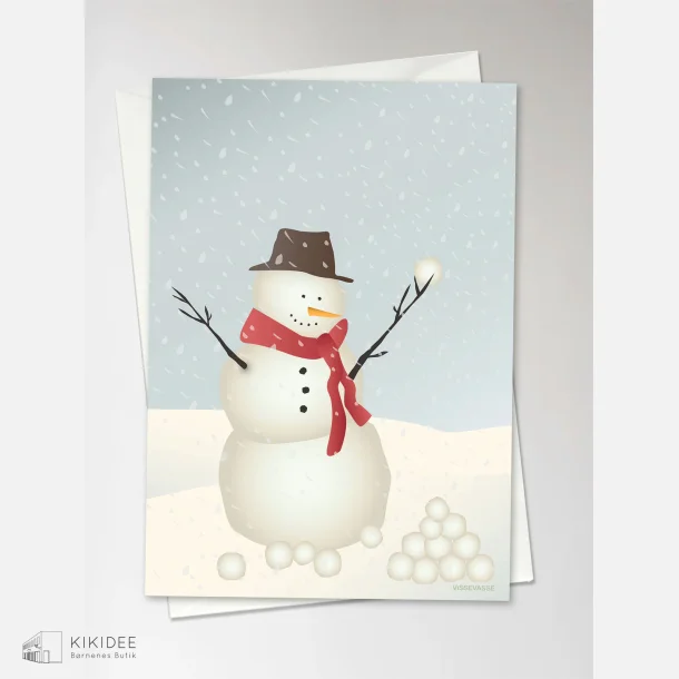 Vissevasse Snowman Kort - A6 