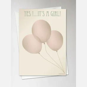 Vissevasse Jubii It's A Girl Kort - A6