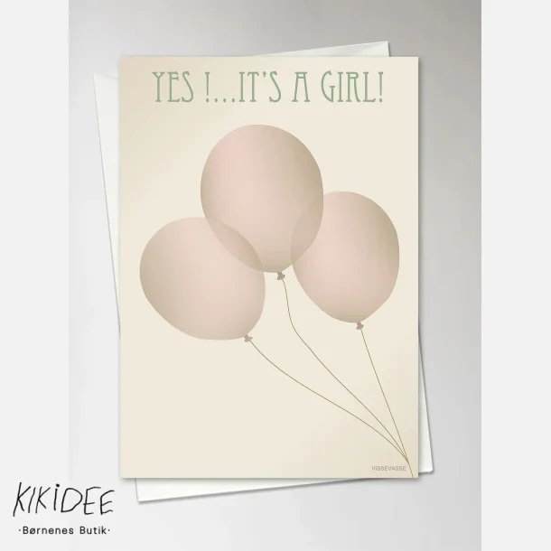 Vissevasse Jubii It's A Girl Kort - A6