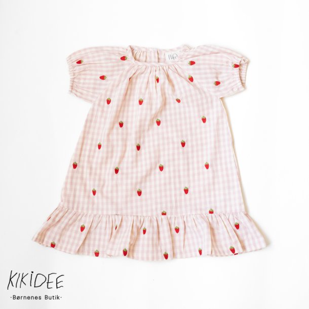 Flss Dolly Kjole - Pink Berry Gingham