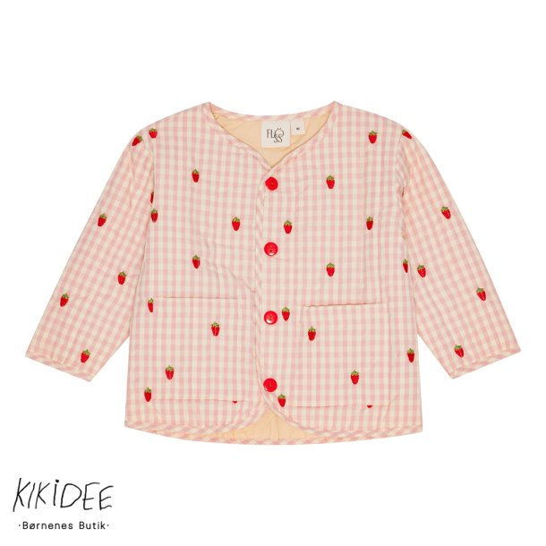 Flss Dolly Jakke -  Pink Berry Gingham