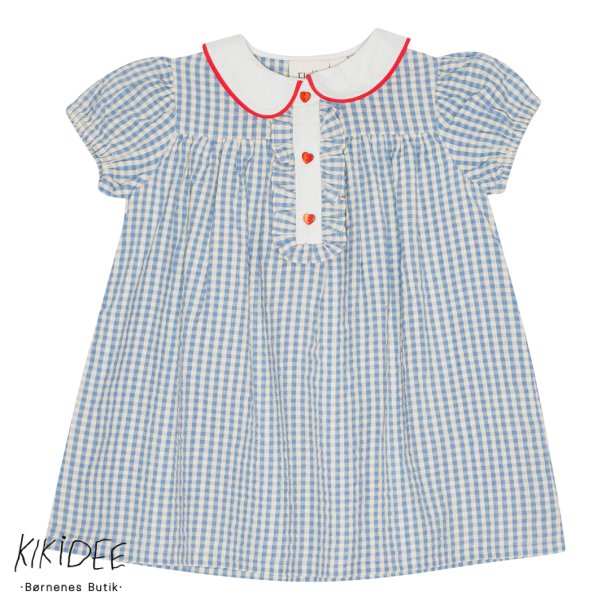 Flss River Kjole - Blue/Soft White Gingham