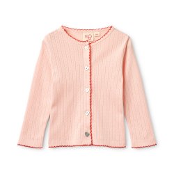 Fl�ss Liva Pointelle Cardigan - Soft rose
