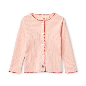 Fl�ss Liva Pointelle Cardigan - Soft rose
