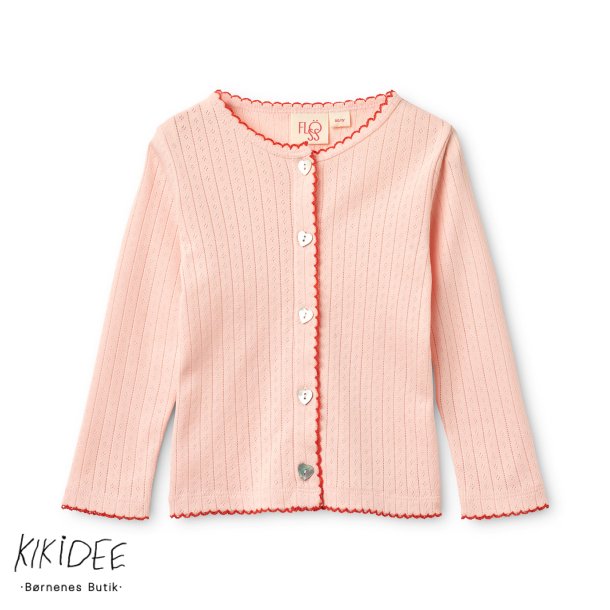 Fl�ss Liva Pointelle Cardigan - Soft rose