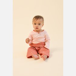 Fl�ss Molly Pineberry Bukser - Red-pink berry gingham 