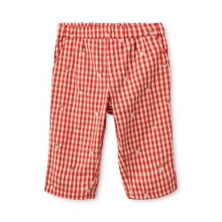 Fl�ss Molly Pineberry Bukser - Red-pink berry gingham 