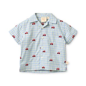 Fl�ss Albert Skjorte - Blue gingham 