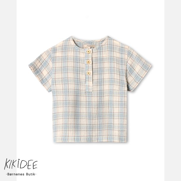 Fliink Cha Cha Bluse - Sandshell check 