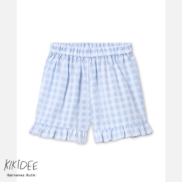 Fliink Pari Ruffle Shorts - Dream blue check 