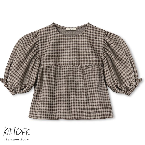 Fliink Ella Bluse - Sandshell / Coffee bean