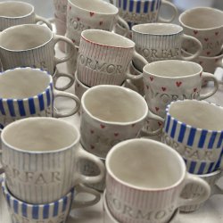 Keramik Kop - Mormor m. hjerter