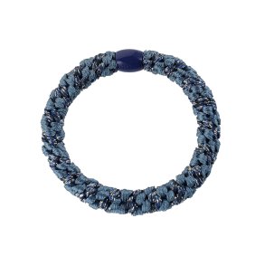 By Str Flettet Hrelastik - Multi Bl/Gr/Slvfarvet Glitter