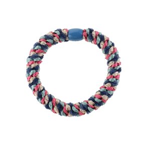 By str Flettet Hrelastik - Multi/petroleum/pink/sand glitter