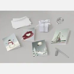 Vissevasse Snowman Kort - A6 