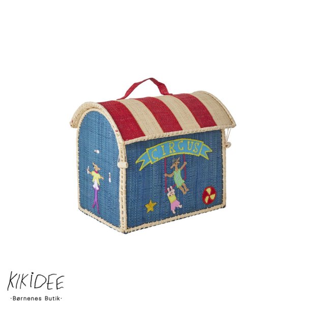 Rice lille Raffia Opbevaringskurv - Cirkus 