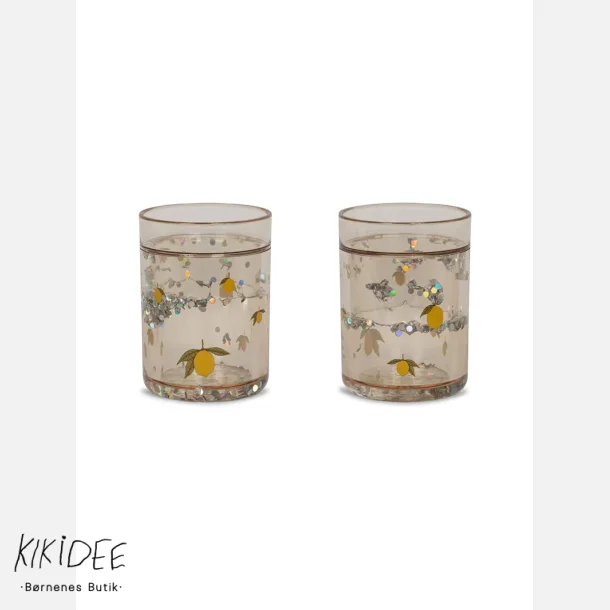 Konges Sljd Glitterkopper 2pak - Lemon 