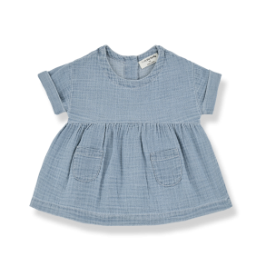 1+ In The Family Lavinia Kjole - Washed denim muslin 