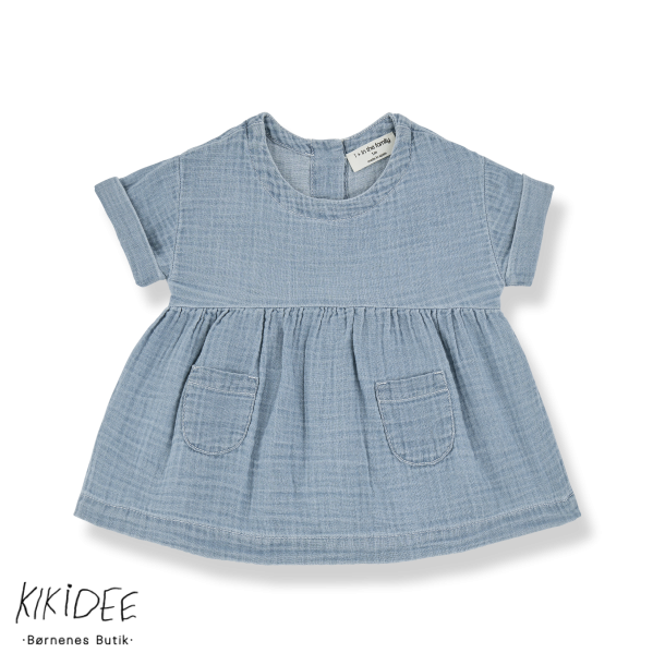 1+ In The Family Lavinia Kjole - Washed denim muslin 