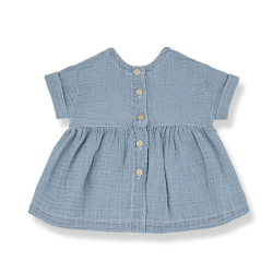 1+ In The Family Lavinia Kjole - Washed denim muslin 