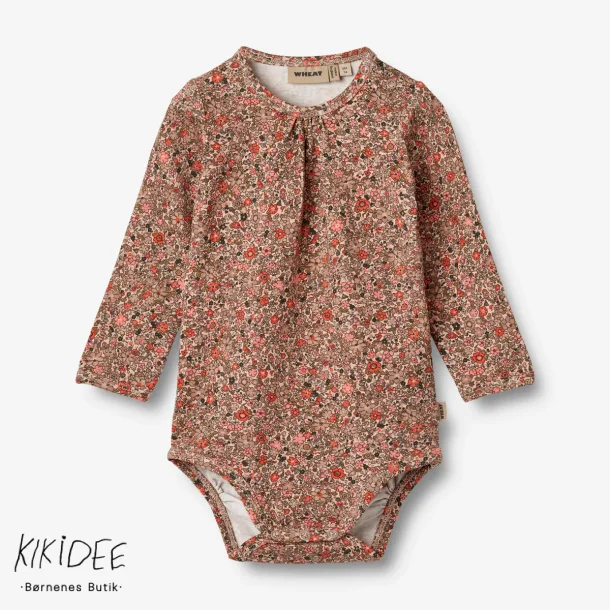 Wheat langrmet Body Liv - Rose flower meadow