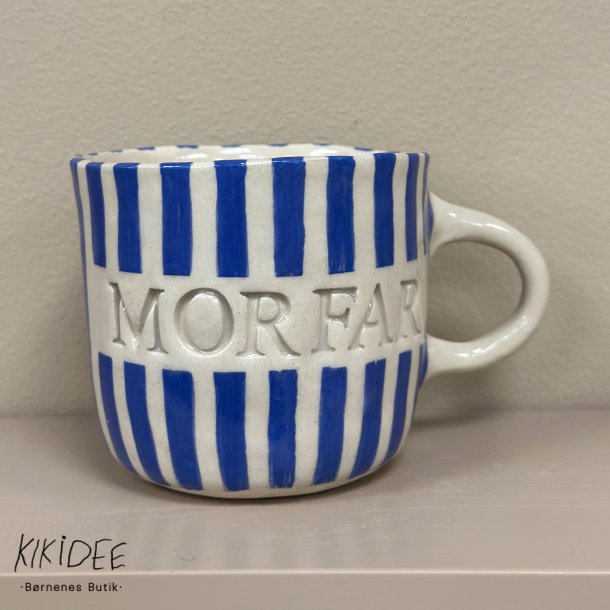 Keramik Kop - Morfar m. tyk strib