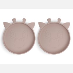 Akila Silikone tallerken 2 stk. - woodrose