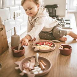 Akila Silikone tallerken 2 stk. - woodrose