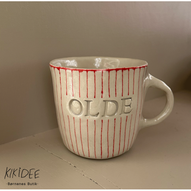 Keramik Kop - Olde m. Tynd R�d Strib