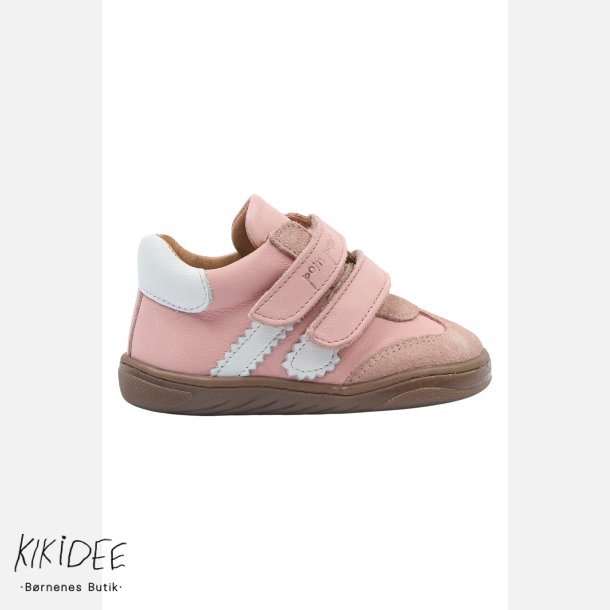 Pom Pom Sko m. Velcro - Misty rose