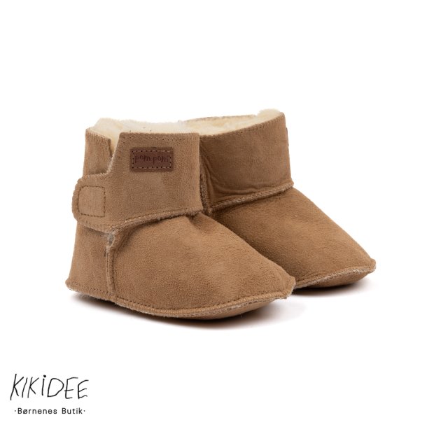 Pom Pom Baby Boot Sheepskin - Camel