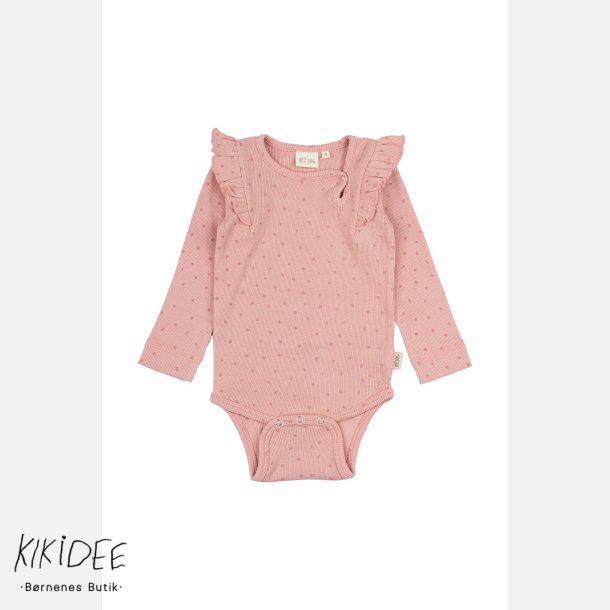 Petit Piao Body Frill Dot - Bright rose 